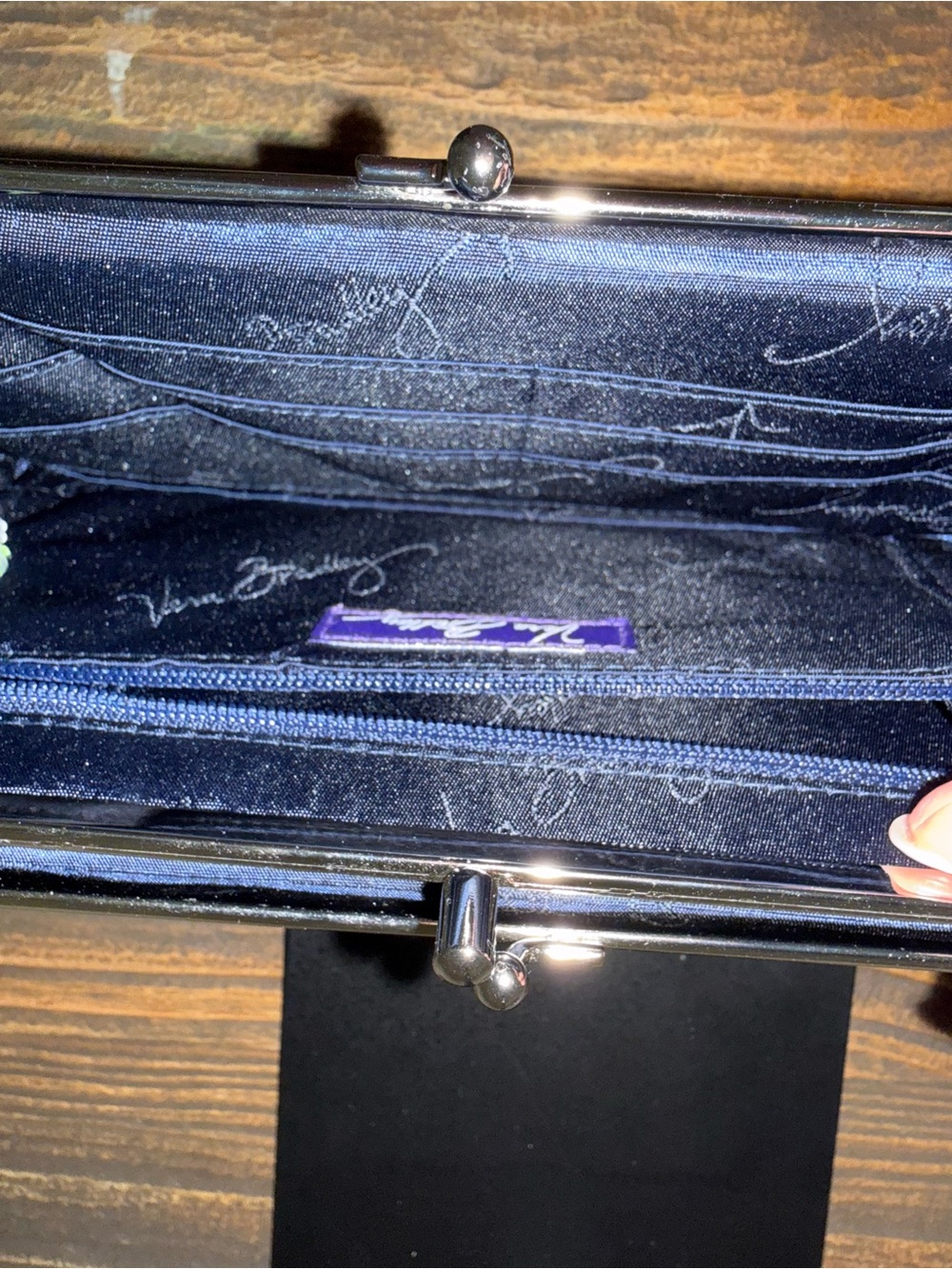 Vera Bradley Vintage Kisslock Clutch Wallet | NWT | Retired Purple Paisley Print - Picture 7 of 8